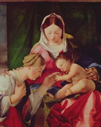 Detail der mystischen Hochzeit der heiligen Katharina